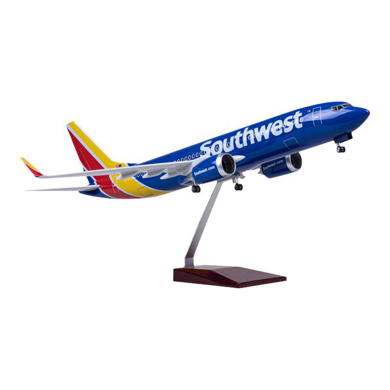 美国西南航空飞机模型带灯737