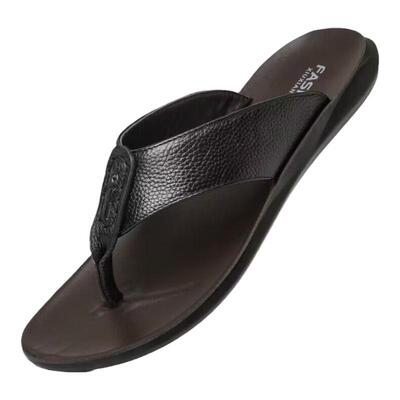 正品折扣皮鞋男休闲真皮男人字拖