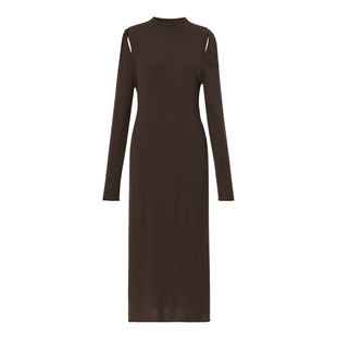 首降3折|歌莉娅羊毛连衣裙女秋冬2025新款修身打底配大衣连身裙