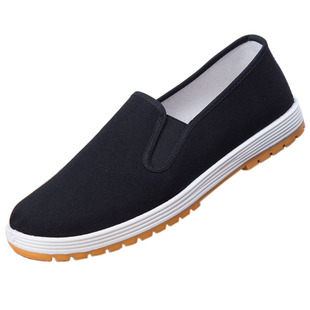 正版三军3520耐磨老北京布鞋圆头舒适休闲鞋黑色布鞋男防滑品牌