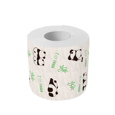 卡通印花卫生纸熊猫图案8层加厚