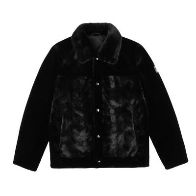 雷迪波尔水貂毛领金丝绒夹克