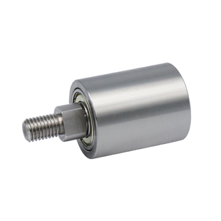 不锈钢立式导向滚轮无动力滚筒平皮带惰轮压轮定位轮从动轮送料轮