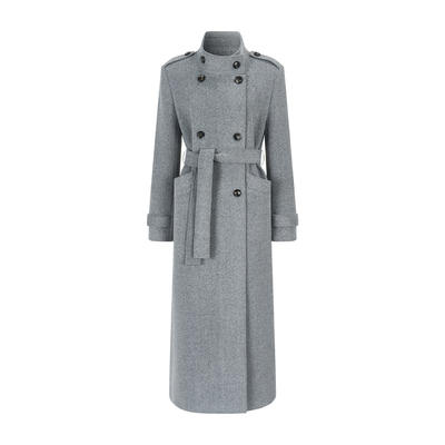 廓形大衣HiimDai双排扣毛呢外套