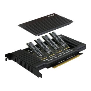 PCIe X16卡槽转M2硬盘NVMe协议4盘位存储扩展卡固态ssd硬盘架拆分