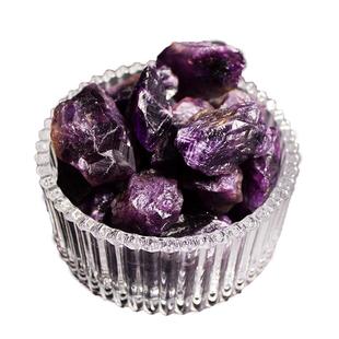 天然乌拉圭紫水晶原矿石紫晶原石裸石小滴溜消磁石香薰石扩香摆件