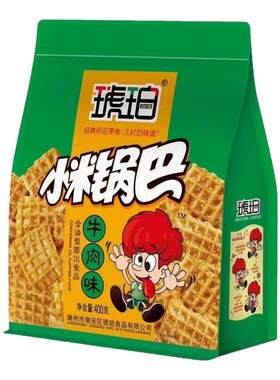 琥珀小米锅巴400g超市同款经典怀旧香脆膨化食品麻辣牛肉味小吃