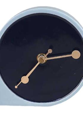 轻奢陶瓷水滴圆形钟表时钟摆件