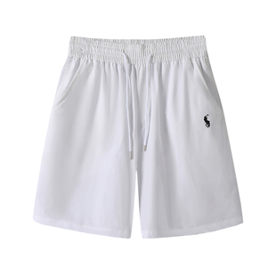 欧货休闲短裤男2026夏季爆款战马刺绣直筒五分裤子时尚潮流大裤衩