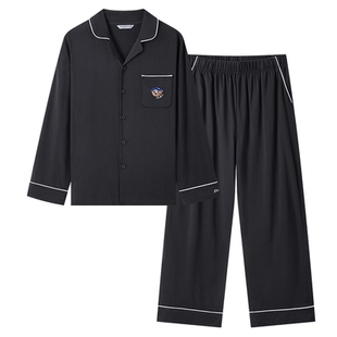 TeenieWeenie小熊男款睡衣女春秋季2026新款纯棉情侣女家居服套装
