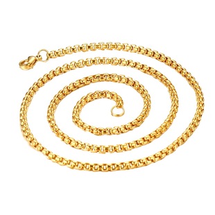 钛钢项链男女泰国佛牌链无吊坠裸链加长款盒子单链配饰不褪色过敏