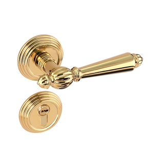 名门静音卧室门锁轻奢房间内门锁金色铝框门木门分体法式门把手