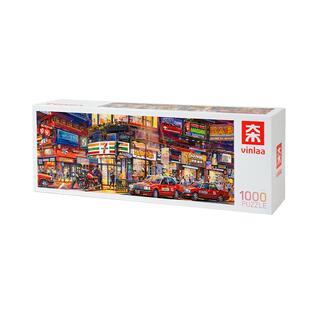 VINLAA为㚓潮品1000片香港漫步拼图城市中国地图益智玩具