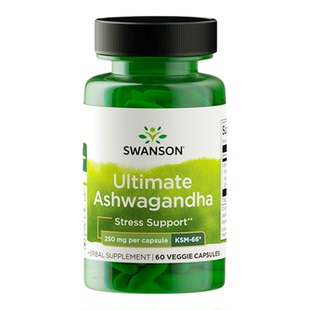 Swanson斯旺森KSM-66南非醉茄提取物胶囊 放松缓解紧张皮质醇抑制
