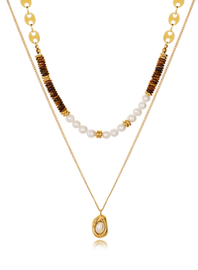 优之恋欧美复古金色锁骨链