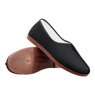 休闲透气圆头老北京布鞋男士圆口表演鞋懒汉鞋一脚蹬中国风洒鞋