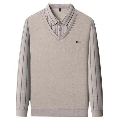 吉普套头柔软翻领毛衣加绒针织衫