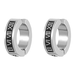 钛钢无耳洞耳环小众设计耳夹男生简约百搭耳饰圆形耳圈港风耳骨夹