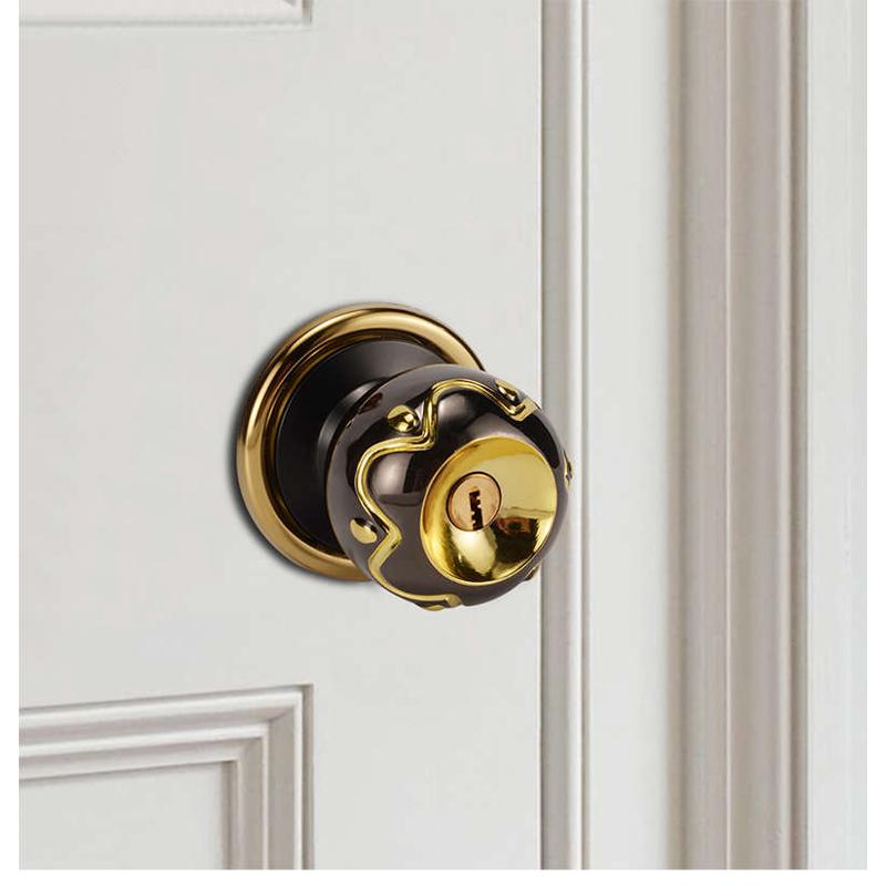 球形锁门锁室内卧室老式房门锌合金球锁不锈钢木门通用型球型家用