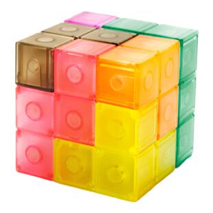 磁力魔方积木索玛立方体儿童俄罗斯方块磁铁吸铁石鲁班益智玩具