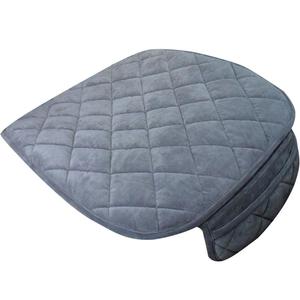 汽车坐垫冬季三件套毛绒保暖布艺四季通用无靠背座防滑单片屁屁垫