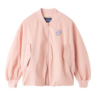 加比瑞童装春秋款女童上衣休闲儿童夹克春装棒球服中大童开衫外套