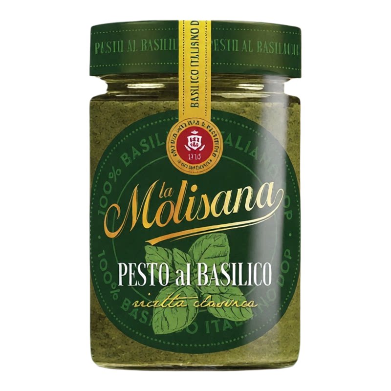 la Molisana 意大利罗勒青酱玻璃装190g香浓意式西式餐厅专用酱料