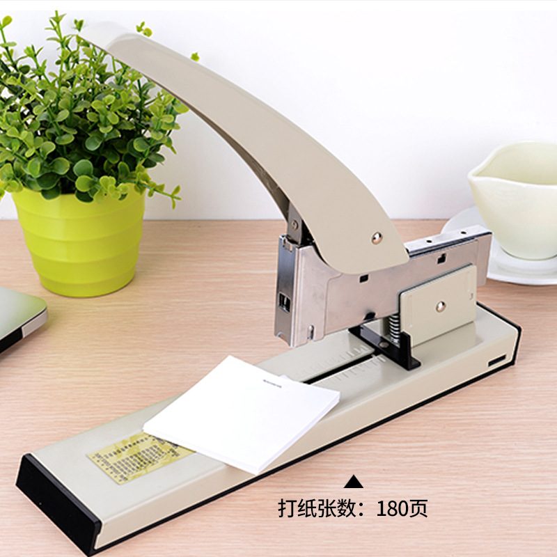 益而高文具大号办公省力档案财务厚层专用订书机180订书页重型器