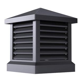 瞳行记铝合金别墅屋顶烟囱帽方形烟道排烟帽百叶防雨帽通风排气罩