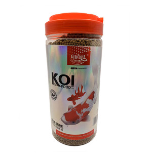 印尚红锦鲤饲料冷水鱼鱼食螺旋藻增色金鱼观赏鱼蛋白上浮扬色鱼粮