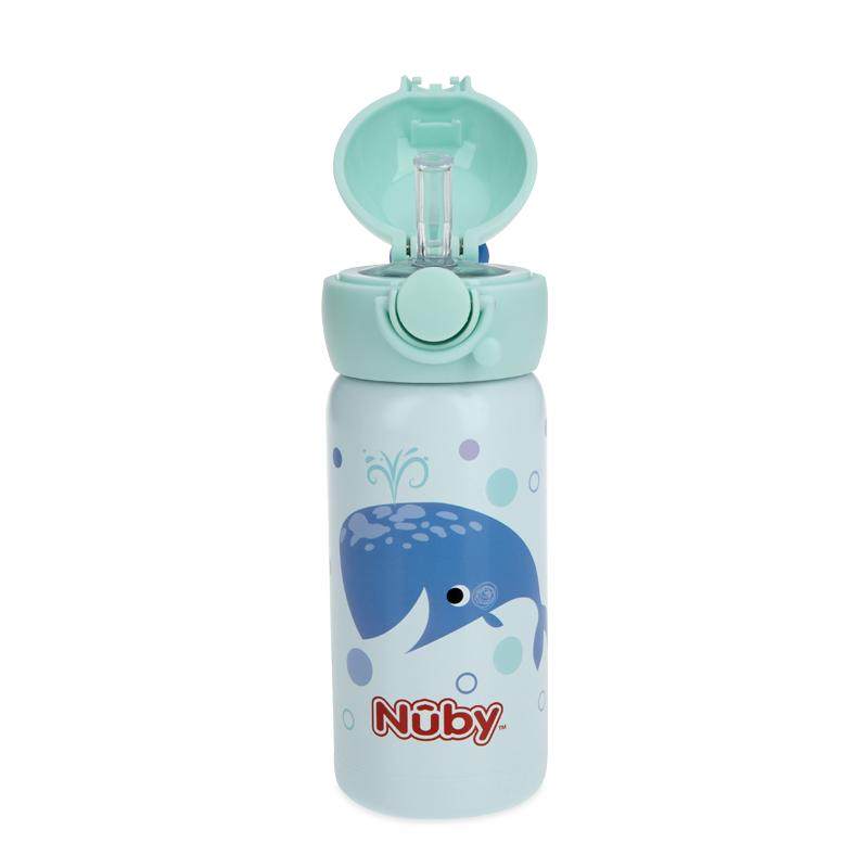 Nuby不锈钢男女童直饮运动水杯