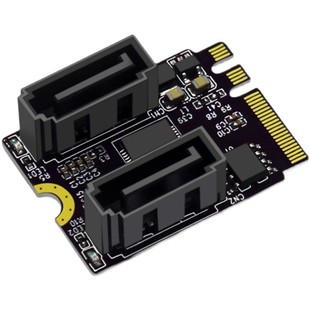 M2转SATA3.0扩展 KEY A+E WIFI的M.2转SATA硬盘转接卡免驱JMB582