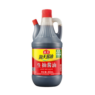 海天生抽老抽800ml酿造酱油家用调味品凉菜炒菜火锅点蘸红烧上色