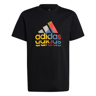 【自营】Adidas阿迪达斯儿童纯棉运动休闲短袖圆领T恤IB9136