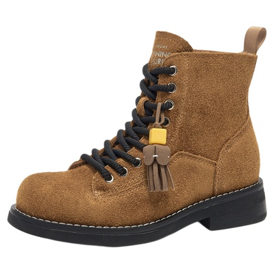 BeauToday马丁靴真皮短靴