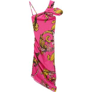 【季末优惠】VERSACE JEANS COUTURE Outline Barocco迷笛连衣裙