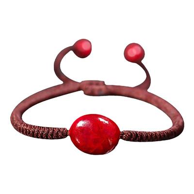 原石编织手链脚链金刚结手工朱砂