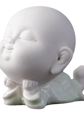 晨翔青瓷小和尚摆件家用室内禅意