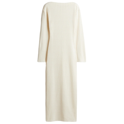 HM女装连衣裙冬季法式优雅镂空图案收腰圆领长裙1269467