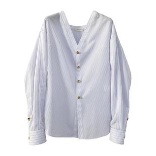 JACQUES WEI设计师品牌 25春夏新款 条纹落肩衬衫  SOLSOL买手店