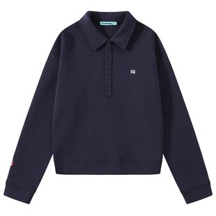 APPARITION 初春新品 时尚复古风 polo领长袖卫衣外套 男女同款