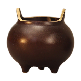 迷你纯铜小香炉家用室内香薰炉沉香檀香线香插中式茶道熏香炉摆件