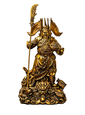 立刀招财关公像武财神关二爷摆件财神爷家用供奉客厅店铺礼品开业
