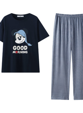 情侣睡衣夏季凉感莫代尔棉家居服