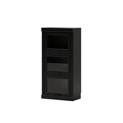 智舍实木书柜带玻璃门家用防尘