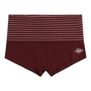 badblood条纹翻边低腰瑜伽短裤女25春季显瘦休闲舒适裸感辣妹热裤