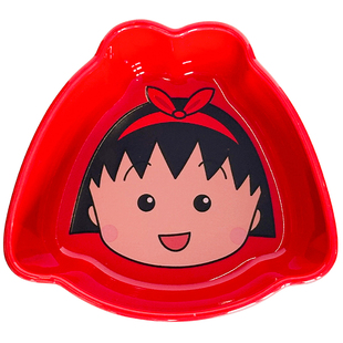 樱桃小丸子碗碟套装可爱家用2025新款卡通情侣陶瓷碗盘餐具一人食