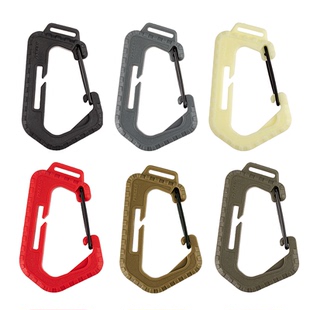 PSIGEAR战术快挂D扣塑钢挂扣挂钩高强度尼龙挂扣背包快拆弹力挂钩