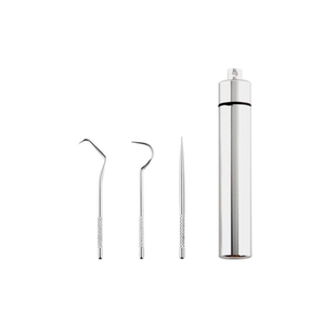 304不锈钢牙签家用随身剔牙神器便携式抠牙超细塞牙金属掏牙工具