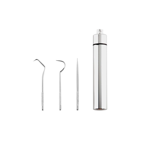 304不锈钢牙签家用随身剔牙神器便携式抠牙超细塞牙金属掏牙工具